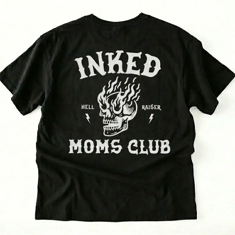 Inked Moms Club Shirt, Tattoo Mom Graphic Tee Hoodie, Edgy Mom Life Outfit, Cool Tattooed Mama Gift, Trendy Inked Mom Apparel Womenswear Streetwear Top
