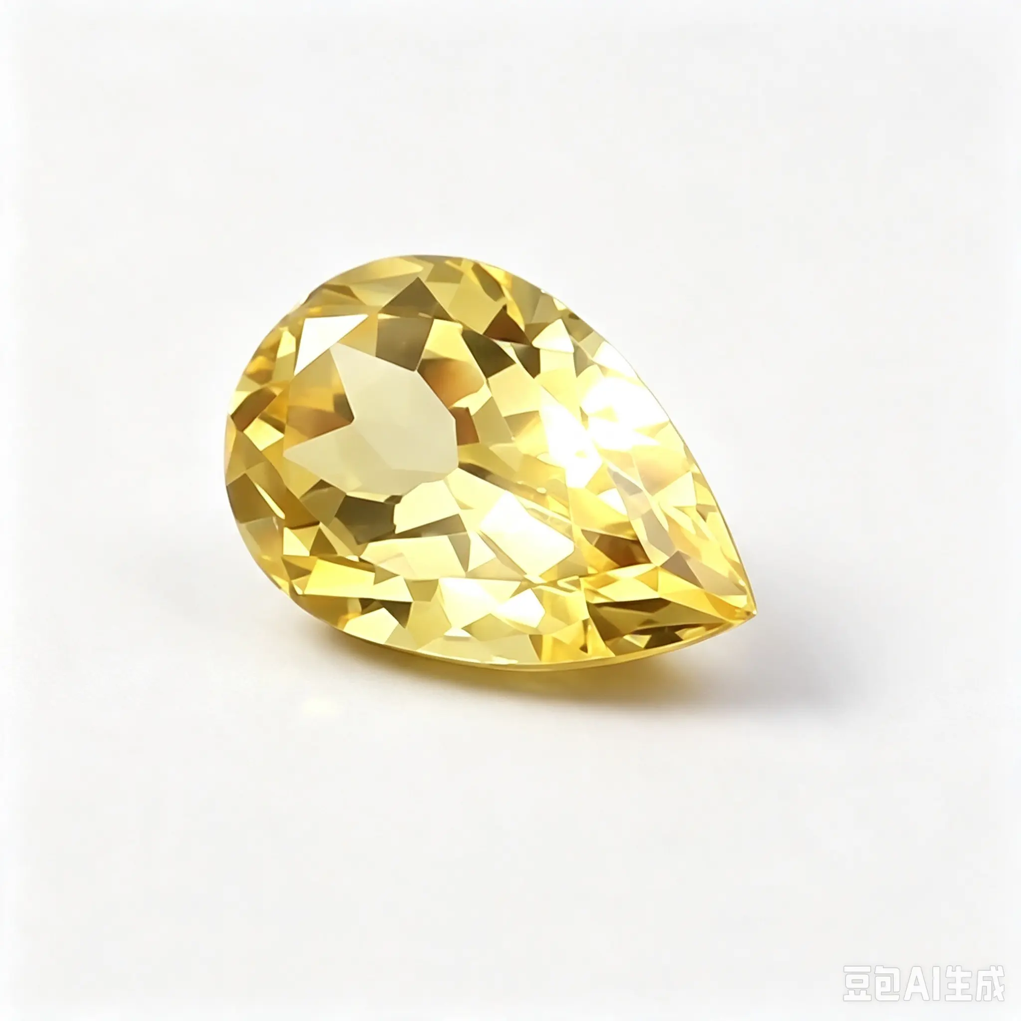 Lab-Grown Pear Cut Yellow Sapphire With AGL Certificate