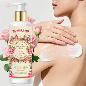 100ML Rose Moisturizing Hydrating Body Lotion, Enriched with Rose, Ginseng, Centella, Clover, Repairs Dry Skin, Locks Moisture for 72 Hours, Bright, Radiant and Glossy