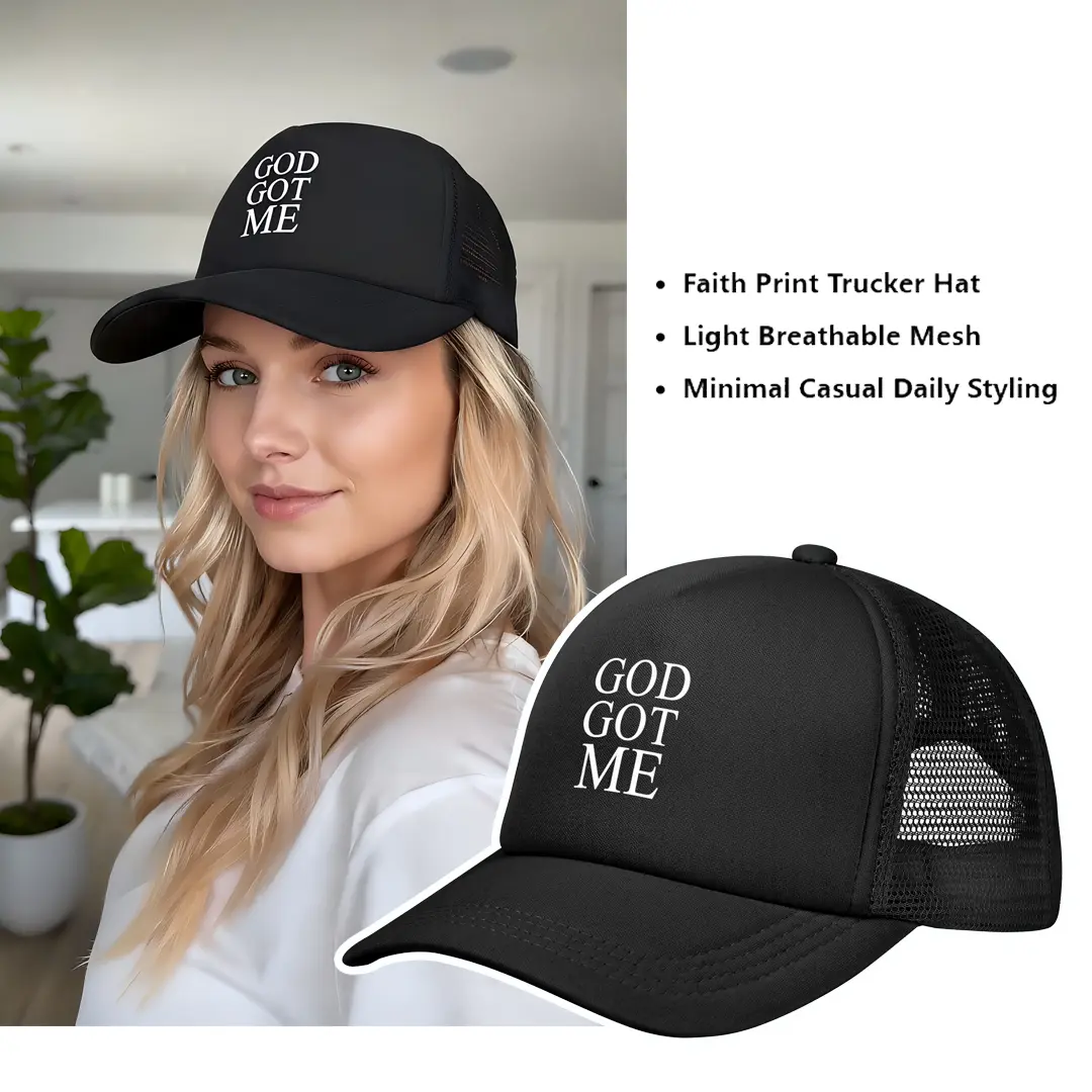 God Got Me Faith Trucker Hat,"God Got Me" Religious Mesh Hat,Christian Faith Statement Trucker Hat,God Got Me Inspirational Hat, faith based hat,God Got Me hat,hats for women,hats for men,beach essentials,summer hats for women,#Summervibes