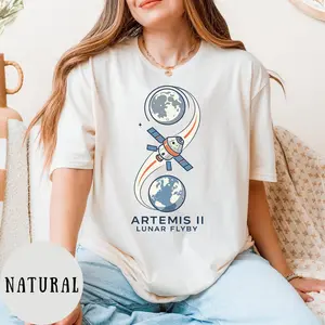 [Sale off up to 50%] Artemis II Shirt, NASA Lunar Mission Tee, Moon Flyby Space Shirt, Orion Spacecraft Graphic Tee, Astronaut Gift, Space Lover Shirt