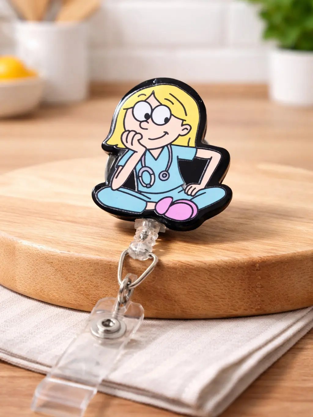 nurse girl, badge reel, rn, lpn, cna, healthcare nurse girl, badge reel, rn, lpn, cna, healthcare