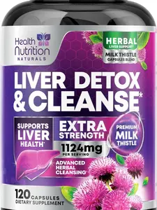 Gentle Liver Cleanse Detox & Repair Formula - Herbal Liver Supplement - Milk Thistle with Silymarin, Artichoke Extract, Dandelion, Beet Root, Chicory...