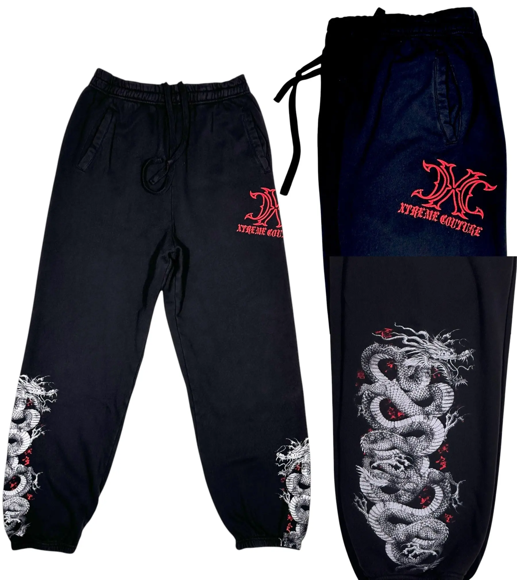 Xtreme Couture Men's Casual Loose-Fit Jogger Sweatpants, Saigon Falls Graphic 100% Cotton Streetwear with Drawstring Mid Waist, Casual Joggers, Men's Sweatpants, All Seasons