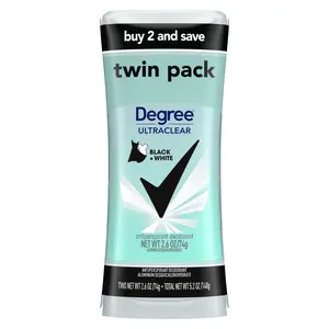Degree Ultra Clear Long Lasting Women'S Antiperspirant Deodorant Stick Twin Pack, Fresh, 2.6 Oz Unilever