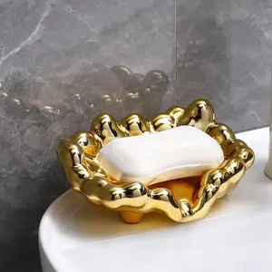 Golden Luxe Soap Dish for Bathroom and Kitchen
