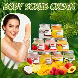 LIYALAN 16oz Body Scrub cream,skincare,dry skin,soft,Body spa,cleansing scrub,moisturize