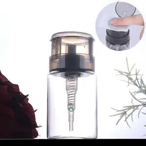 Transparent Nail Polish Remover Hydrating Pump Bottle, Gel Cleaner Container, Manicure Tools, Capacity 100ML, Essential Beauty Accessory, Pump Dispenser Bottle