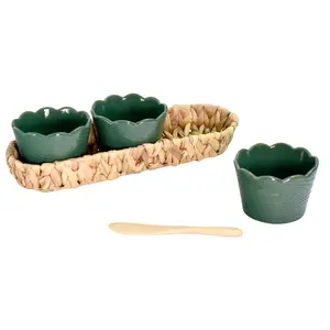 Temp-tations Woodland Tidbit Dishes in Basket with Spreader