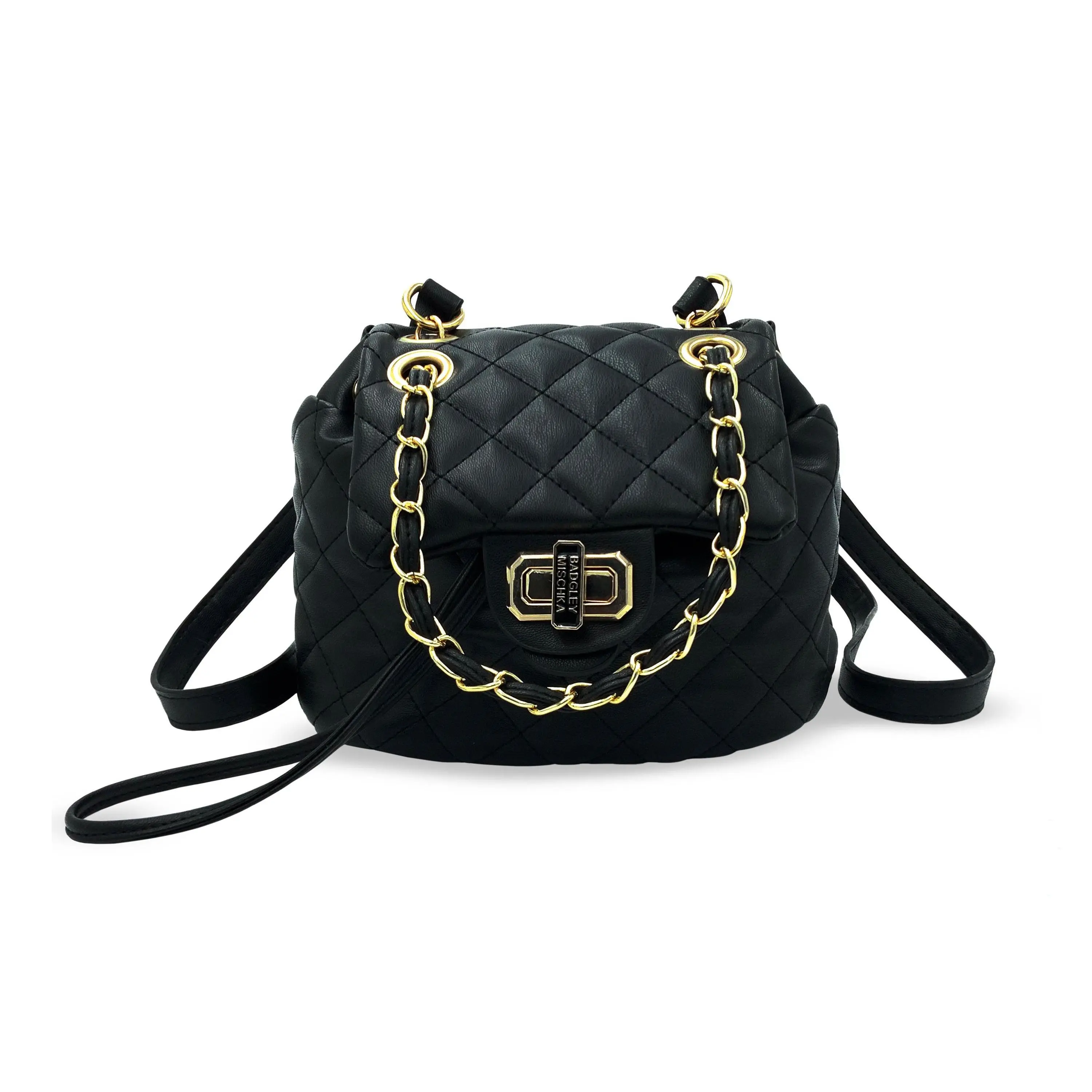 Badgley Mischka Mini Quilted Backpack