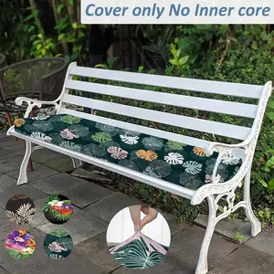 Leaf Pattern Cushion Cover, 1 Count Outdoor Bench Cushion Cover, Soft and Plush Long Pillow Protector, Home Decor Accessory