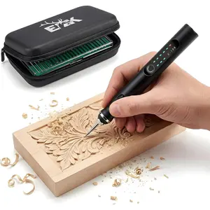 ELK Customizer Engraving Pen for All Materials - 2025 Upgraded Torque - Rechargeable, Wireless & Beginner Friendly - Engrave 50+ Surfaces - for DIYers & Artists - 30+ Bits & Tools Included - Black