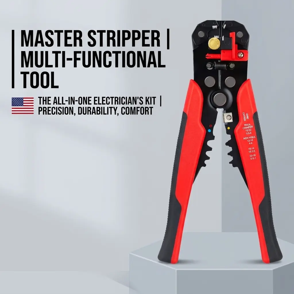 Multifunctional Automatic Wire Stripper Professional Electrician Cable Stripping Crimping Cutting Plier Heavy Duty Electrical Hand Tool For Home Wiring Circuit Repair
