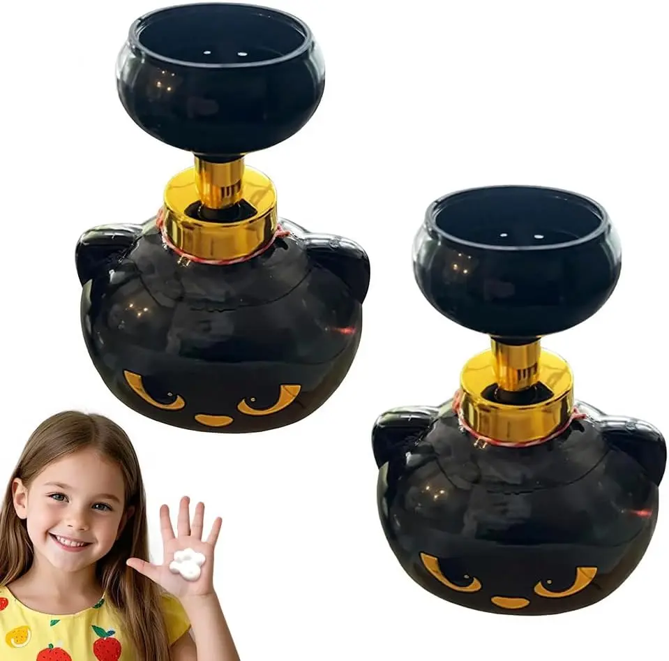 Cat Paw Foaming Soap Dispenser, Refillable Pump Bottle Creates Paw-Shaped Foam, Cute Bathroom & Kitchen Sink Accessory, Home Decor, Cat Lover Gift
