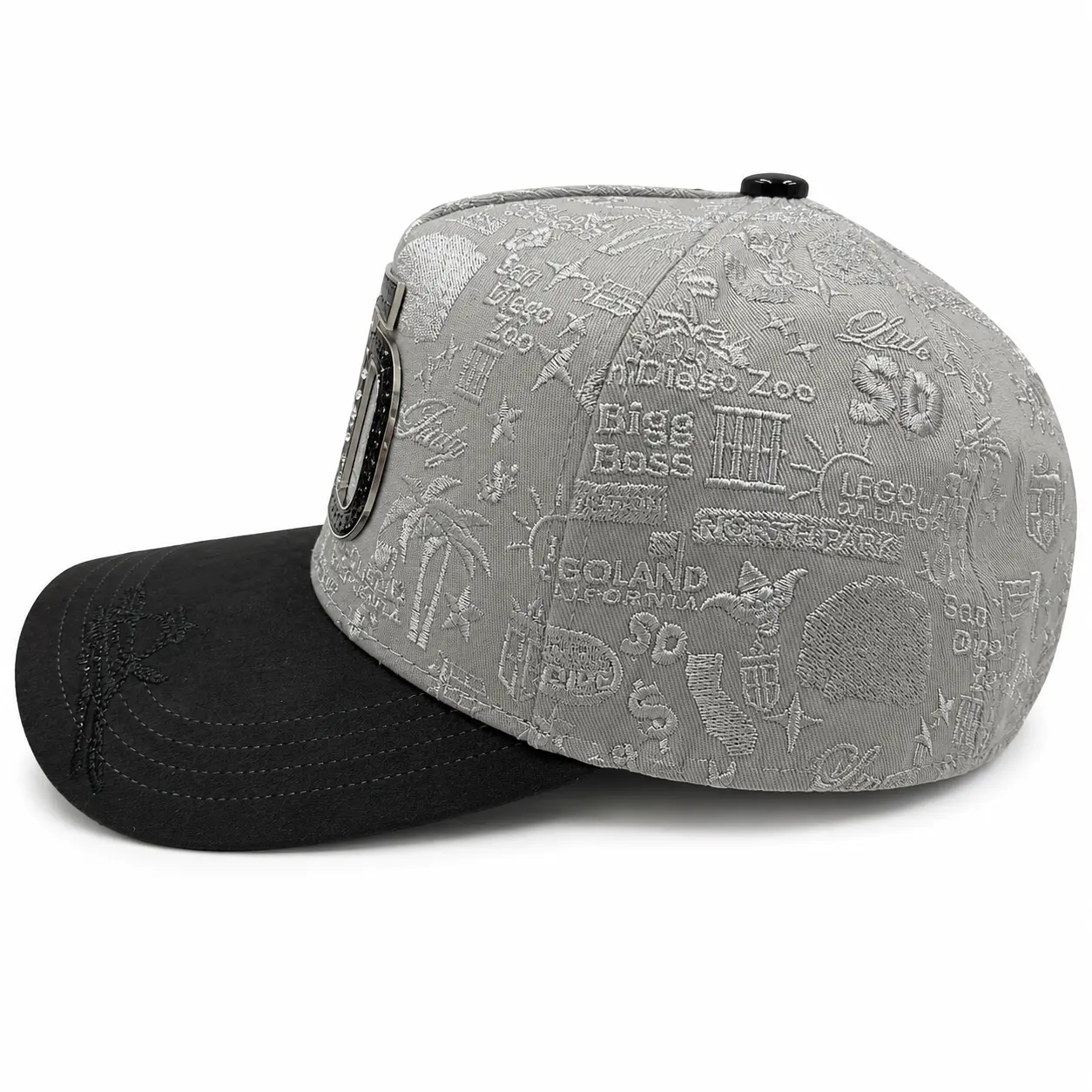 SD Placa Crystal Gray BLK Snapback