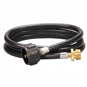 Propane Adapter Hose 4 Feet, Connects 1 Lb Portable Tank to 20 Lbs Propane Tank, Ideal for Tabletop Grills, Ovens, Heaters, Outdoor Cookout, Lpg Hose