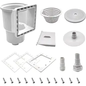 Above Ground Pool Skimmer,Thru-Wall Skimmer,Above Ground Pool Skimmer(With Accessories)Opening Width 6 Inches,Compatible With All Standard Pool Wall Openings,Replace SP1091LX Above Ground Pool Skimmer