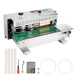 【fathersdaygift】VEVOR Continuous Bag Band Sealing Machine 0.24-0.47 in/6-12 mm Seal WidthHorizontal Band Sealer Machine with Digital Temperature ControlStainless Steel Bag Sealer for 0.02-0.8 mm Plastic Bag Film