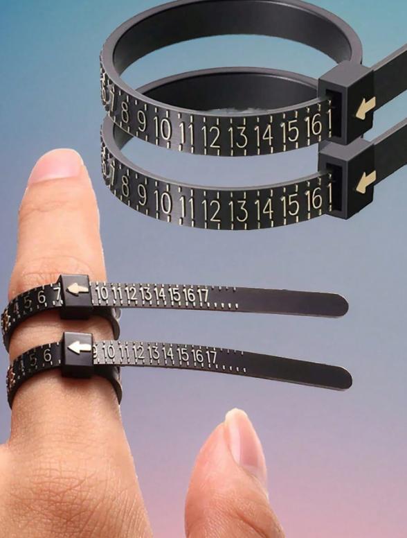 1pc Ring Sizer Tool - Soft  Tape Measure Adjustable Jewelry Measuring Tape For Accurate Ring Size Measurement At Home (Perfect For Engagement Rings & Wedding Bands),Valentine's Day,Travel,Travel Essential,Room Decor,Valentine's Gift