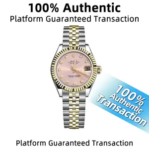 Rolex Datejust 31mm Stainless Steel & 18k Yellow Gold Fluted Bezel Pink Factory Diamond Dial WHP040607