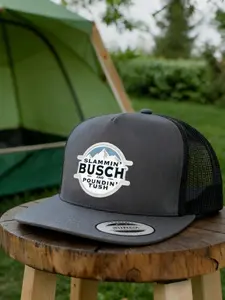 Slammin’ Busch Trucker Hat – Adjustable Mesh Baseball Cap, Unisex Outdoor Casual Hat, Beer Lover Gift, Summer Streetwear