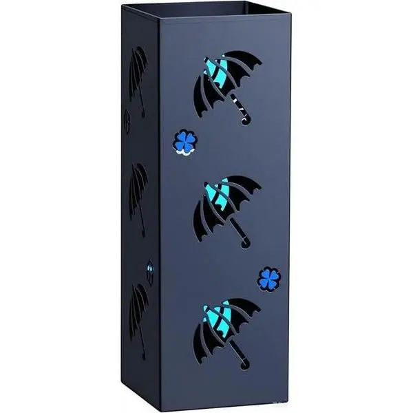 Stylish Indoor Umbrella Stand |   Keep Floors Dry and Organized |   Durable Entryway Umbrella Holder |   Space-Saving Storage Solution |   Modern Design for Home and Office |   Water-Resistant and Easy to Clean Metal Rack Steel Hollow Outdoors Black