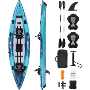 VEVOR 2 - Person Inflatable Kayak, 14'4x 3'7 - Extra Spacious for Family Dogs, 700 - lb Capacity Sit - in Kayak with Accessories, Includes 2 Paddles, Pump Carry Bag - Perfect for Fishing and TouringVEVOR Super Brand Day