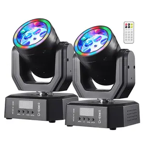 Mini Moving Head Light, 30W Compact Led DJ Stage Lights Moving Head Bee-Eyes with Halo Effects, Remote/ DMX512/ Sound Control for Wedding DJ Party Disco Club Small Venues