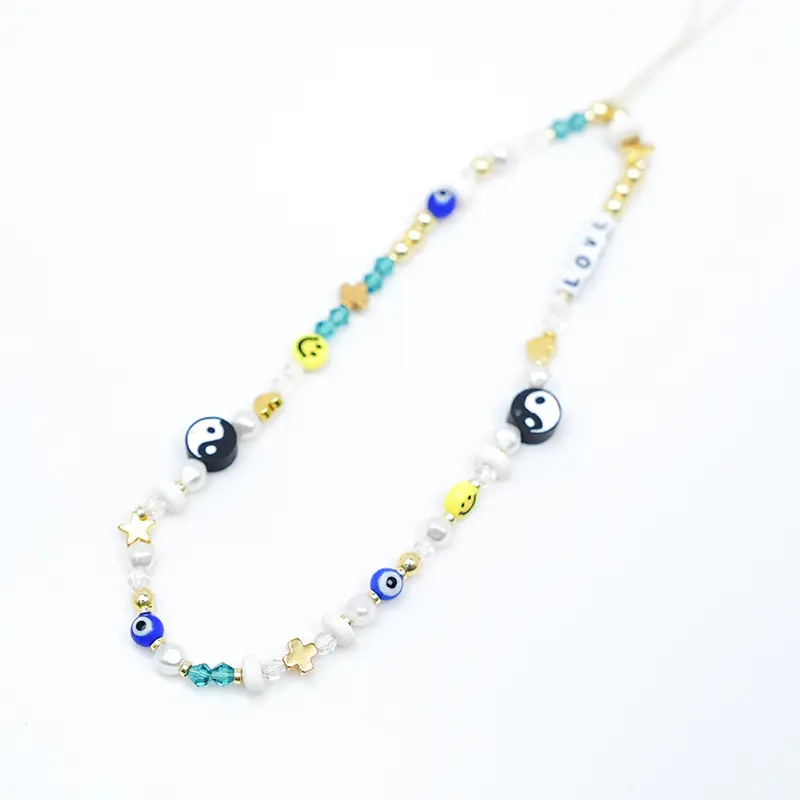 Shmart Handmade Tai Chi Feng Shui Beaded Lucky Phone Charm