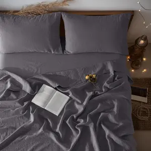 100% Linen Sheets - Queen Size - 4 Piece Set - 19" Deep Pocket