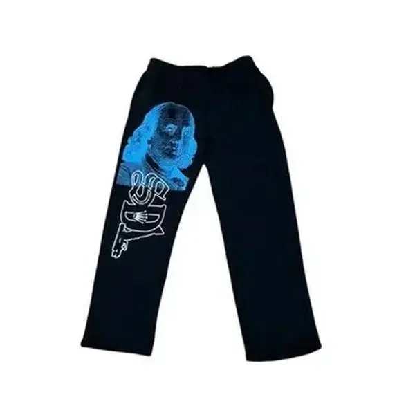 Men's S-DL Blue Black Sweatpants, Streetwear Hip Hop Pants, Trendy For Outdoor Wear Daily Wear, Designer Clothing, Gift for him, Gift for her, Birthday's gift