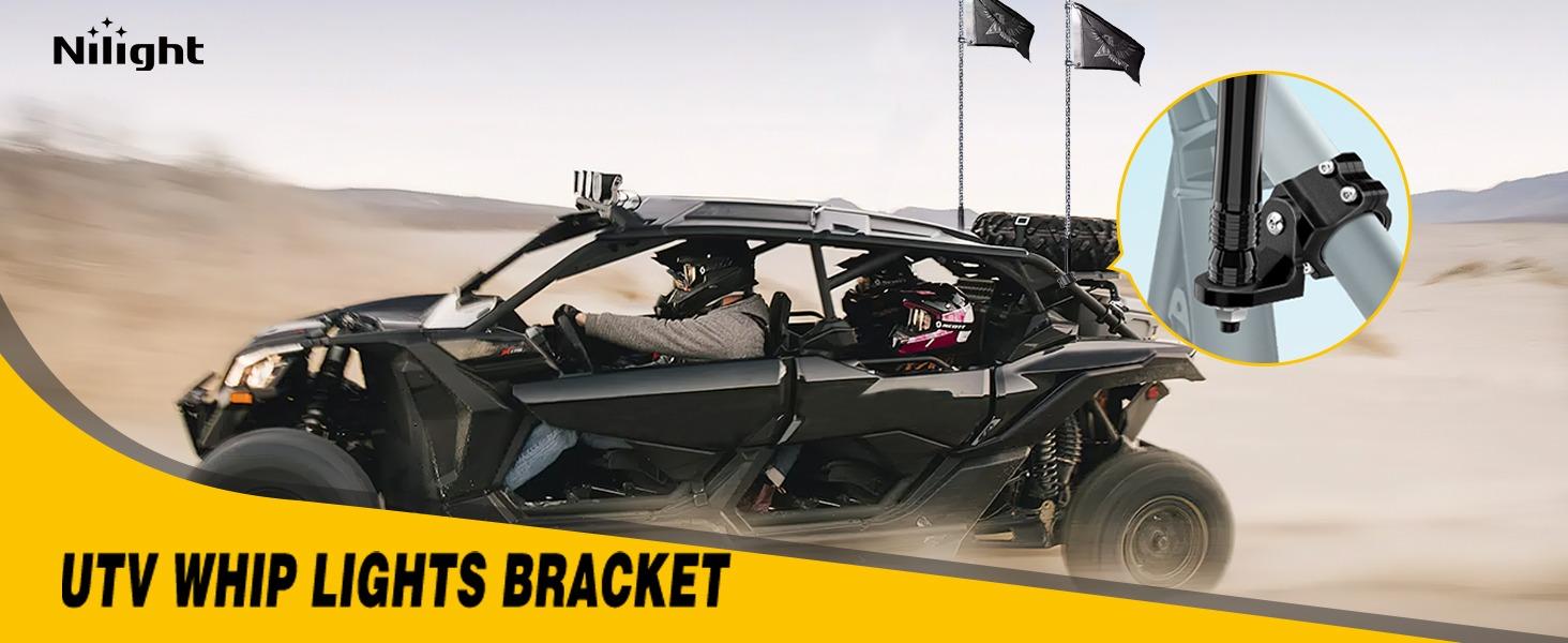 Nilight 1PC UTV Flag Antenna Mount Whip Light Mounting Bracket Black Adjustable Heavy Duty for 1.5 to 1.75inch 1.75 to 2inch for Polaris RZR Ranger Can Am Maverick X3 Talon Nilight 1PC UTV Flag Antenna Mount Whip Light Mounting Bracket Black Adjustable Heavy Duty for 1.5 to 1.75inch 1.75 to 2inch for Polaris RZR Ranger Can Am Maverick X3 Talon