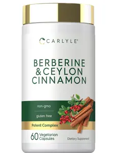 Carlyle Berberine with Ceylon Cinnamon | 2000mg Complex | 60 Capsules | Vegetarian, Non-GMO, Gluten Free