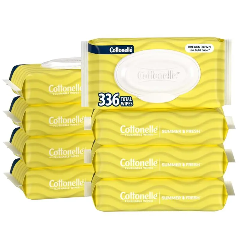 [Black Friday] Summer Fresh Scented Flushable Wipes, 8 Packs, 42 Wipes per Pack gift for christmas