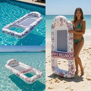 Large Thick Inflatable Water Float Bed, Self-Designed Pattern, Pool Beach Sea Use, Tanning Pool Float, Essential Vacation Travel Gift, Ideal for Family Friends