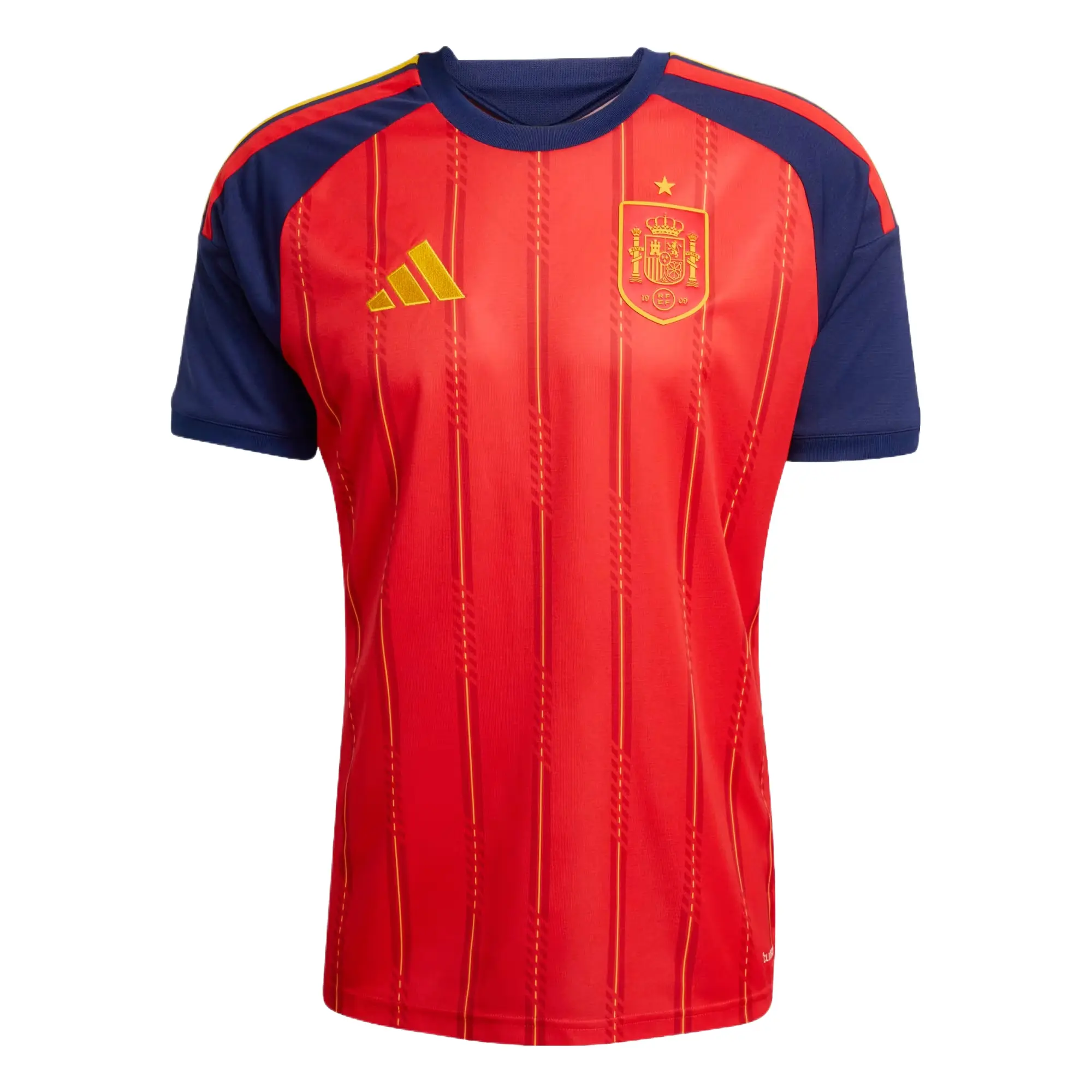 Adidas Official Spain 2026 World Cup Home Football Shirt for Fans, Slim Fit Breathable Lightweight Design in Vivid Red, Soccer Jerseys
