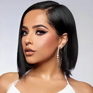 Live Menglle Side Part 7x6 Lace Front Human Hair Wig Wear and Go Pre Cut Lace Pre Bleached Pre Plucked Natural Hairline Cute Fashion 8 Inch #Summervibes