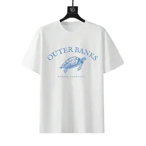 Women's vintage marine animal turtle pattern short-sleeve T-shirt, suitable for all seasons, made of 100% high-quality pure cotton comfortable fabric, a casual and versatile women's everyday top, machine washable and durable