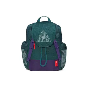 Nike Kyrie Polyester Backpack for Men and Women in Dark Atomic Blue with New Orchid Purple and Chili Red Accents