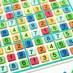 Wooden Sudoku Board Game | Puzzle Table Game with Questions - Brain Teasers Table Toys - Birthday and Christmas Gifts