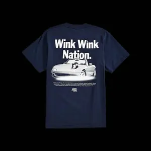 Donut Media Wink Wink Nation T-Shirt,  Mazda Miata Graphic Tee, JDM Pop-Up Headlights Car Culture Apparel, Funny Gearhead Meme Shirt, Retro Past Gas Podcast Merchandise, Gift for Young Car Lovers