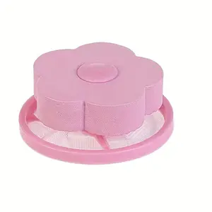 Creative Plum Blossom Washing Machine Filter Net for Hair and Residue Removal, Polyester Lint Trap for Cleaner Laundry, Various Laundry Needs