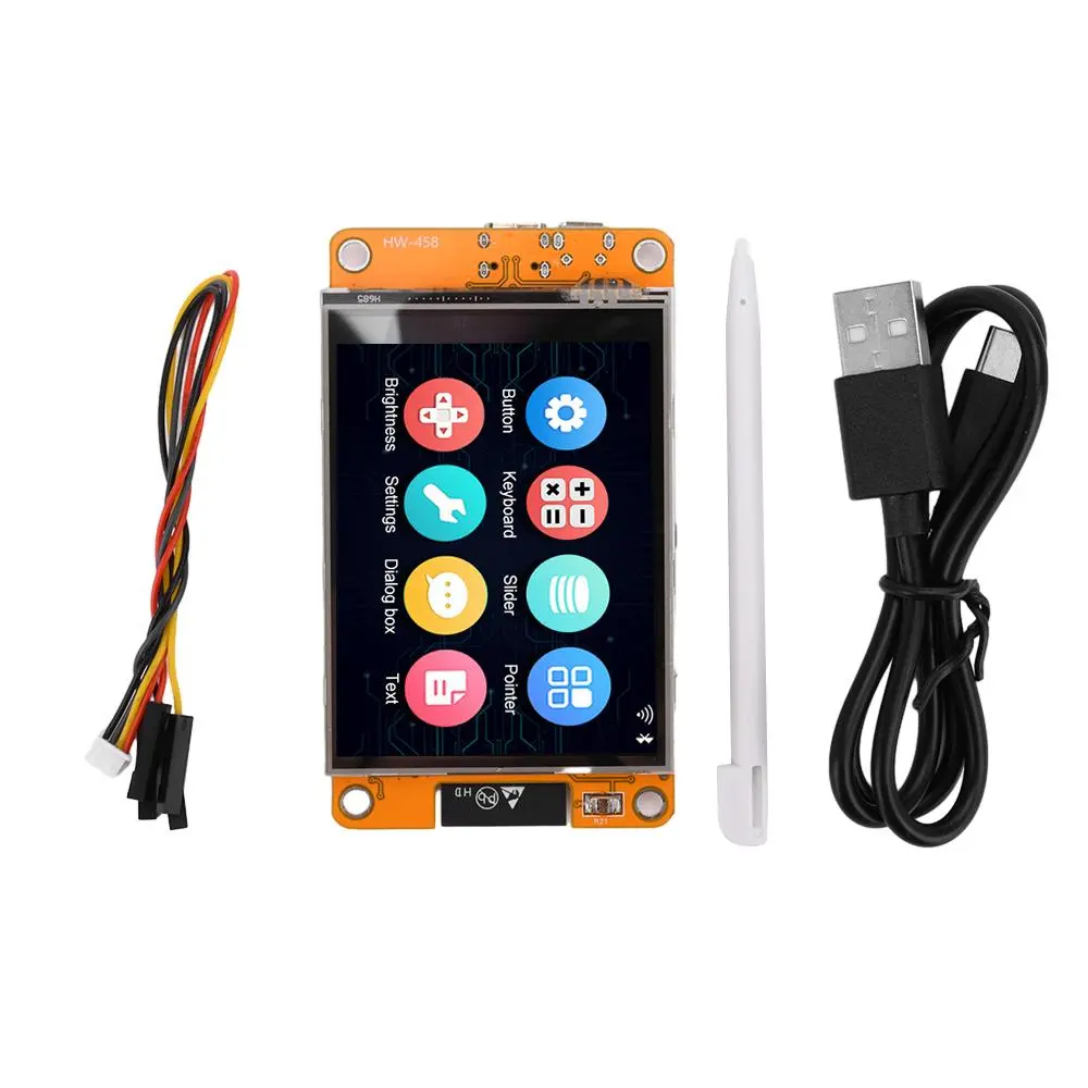 ESP32 Dual-Mode Wi-Fi Bluetooth Development Board with 2.8in LCD TFT Touch Screen, Stylus Pen, High-Speed Low-Power Dual-Core 32-Bit CPU, DAC, 115mA, 4-Pin Dupont Cable Adapter, Display for DIY Programming Projects, Dual-Mode Wifi