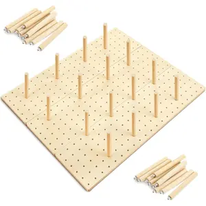 3 pcs wooden pegboard drawer organizer with 32 pegs — wooden peg board drawer shelf organizer with adjustable peg system for dishes, plates, pots, containers, cookware, utensils, kitchen (20.98 × 5.91 in)