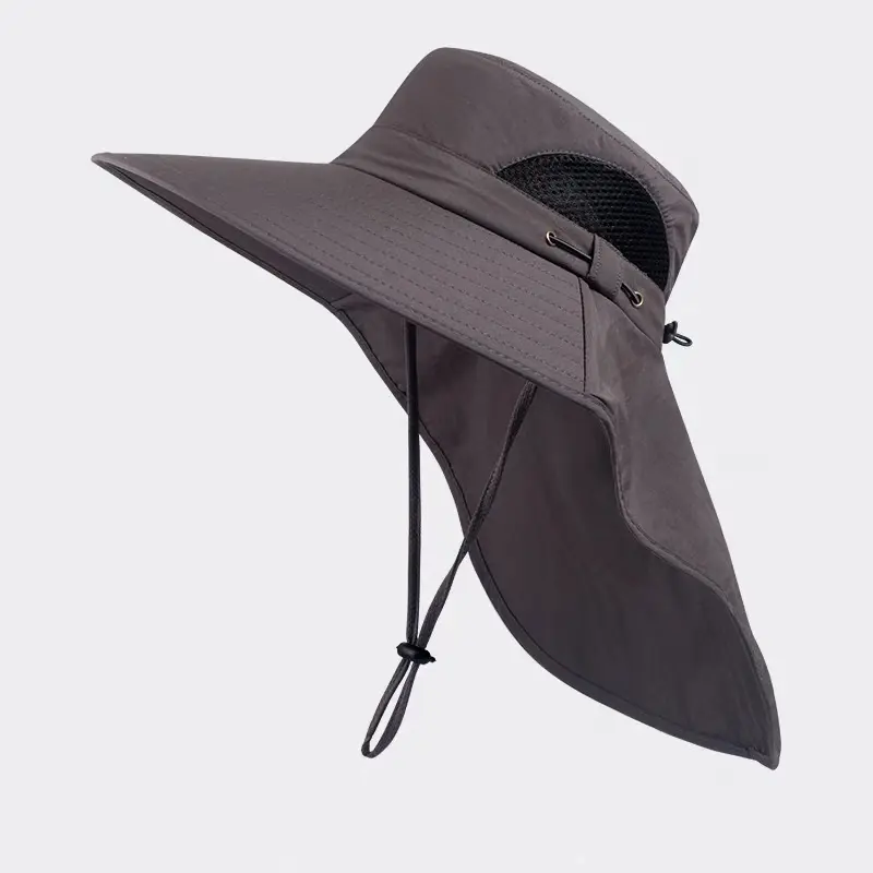 Men's UV Protection Sun Hat, Summer Outdoor Sunshade Hat with Wide Brim, Face and Neck Protection, Fishing Hat