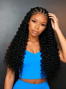 13x6 HD Lace Front Fashion Headband Wig, Unique Braided Wave Design, Braiding Wig, Easy Style, Daily Work Preferred, All Seasons