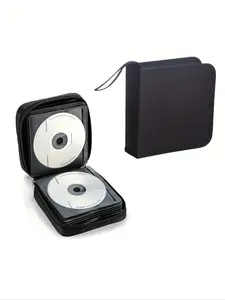 Portable CD/DVD Compact Storage Case with Durable Zipper - Holds 40 Discs, CD/DVD Organizer Bag with Handy Carry Handle | Car & Office Disc Holder for Home, Travel & Daily Use | Perfect Holiday/New Year Gift for Family, Friends, Wives, Sisters & Partners
