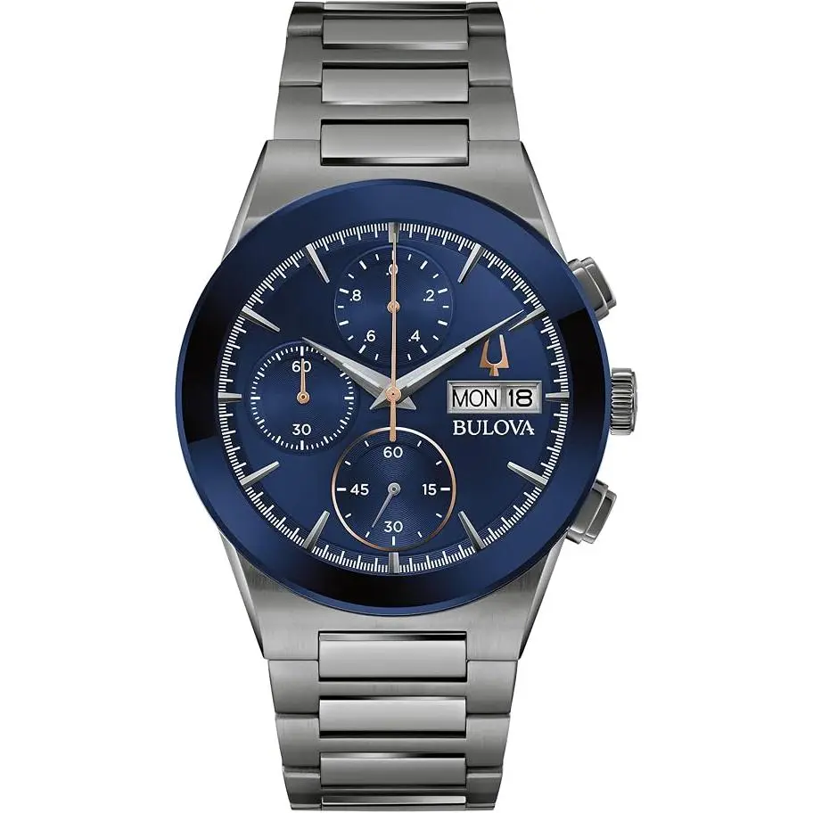 Bulova Modern Millenia Grey Chronograph Mens Watch 98C143