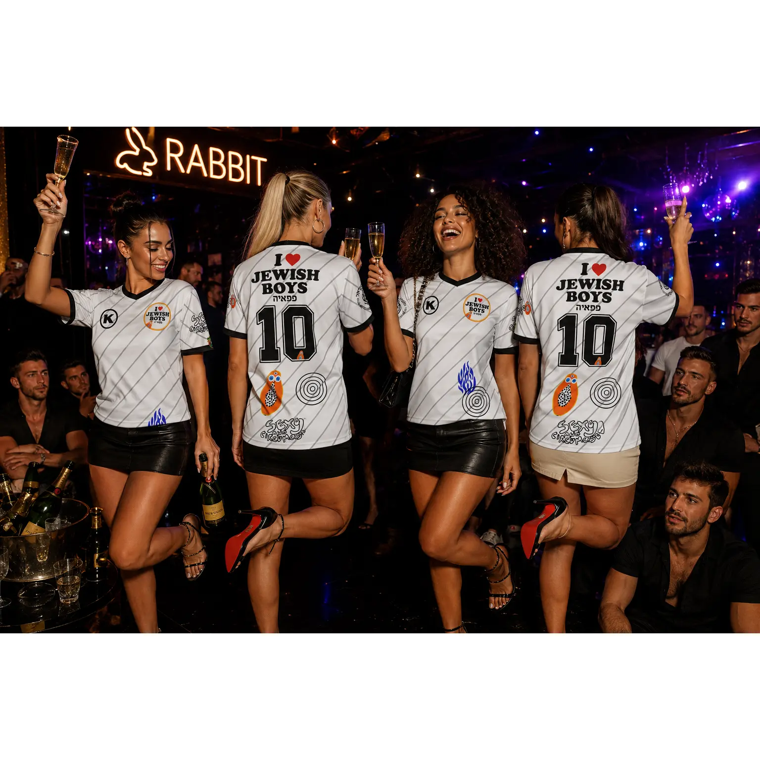 I (heart) Jewish Boys Papaya Club - Recycled unisex sports jersey