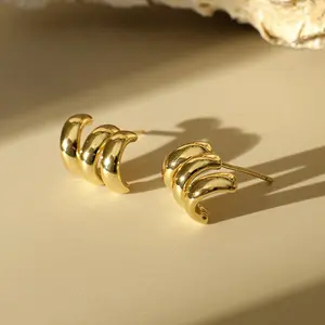 Mix & Match Triple Hoop Earrings – 3-in-1 Design | 18K Gold / Platinum Plated with 925 Silver Posts